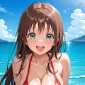 パチンコネタだがPixAI LoRAで南国育ち涼風まどか👙🏝️🎰🚨❤️ 2枚目