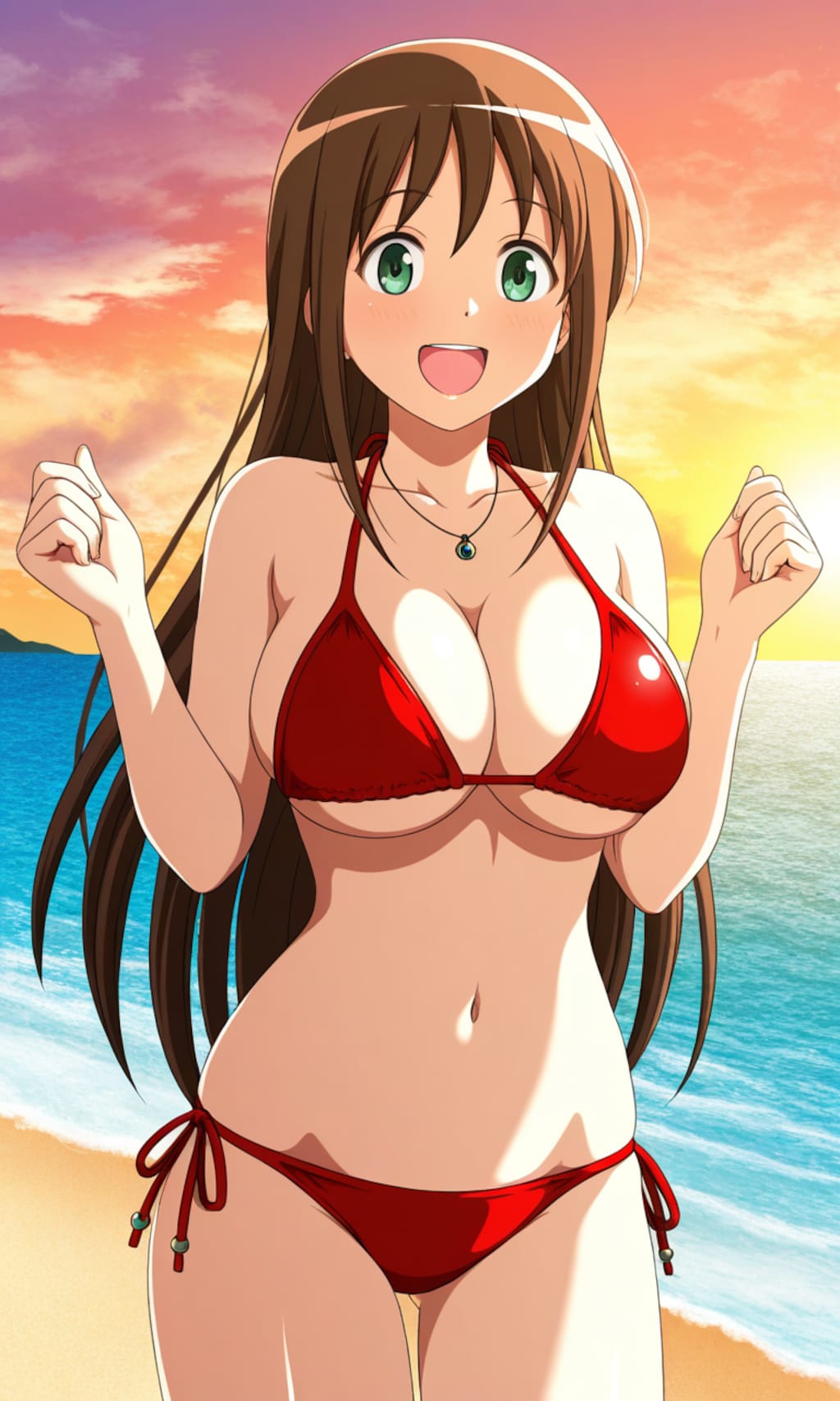 パチンコネタだがPixAI LoRAで南国育ち涼風まどか👙🏝️🎰🚨❤️