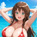 パチンコネタだがPixAI LoRAで南国育ち涼風まどか👙🏝️🎰🚨❤️ 3枚目