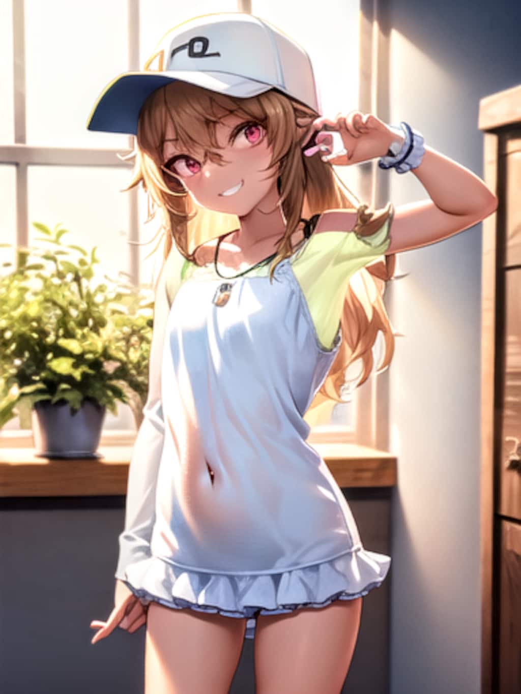 キャップを被ったメスガキちゃん