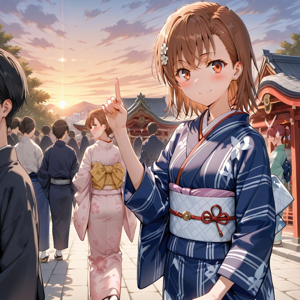 QILIN 御坂美琴 初詣 | の人気AIイラスト・グラビア