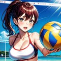 【今日の腹筋】海辺でのビーチバレー 3枚目
