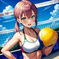 【今日の腹筋】海辺でのビーチバレー 4枚目