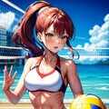 【今日の腹筋】海辺でのビーチバレー 5枚目