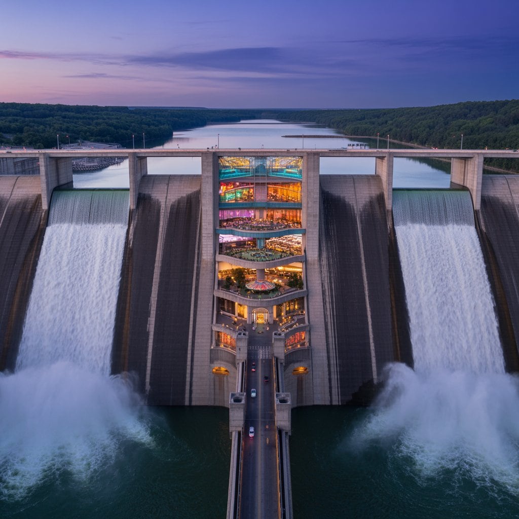 ダムを利用したカジノ | の人気AIイラスト・グラビア