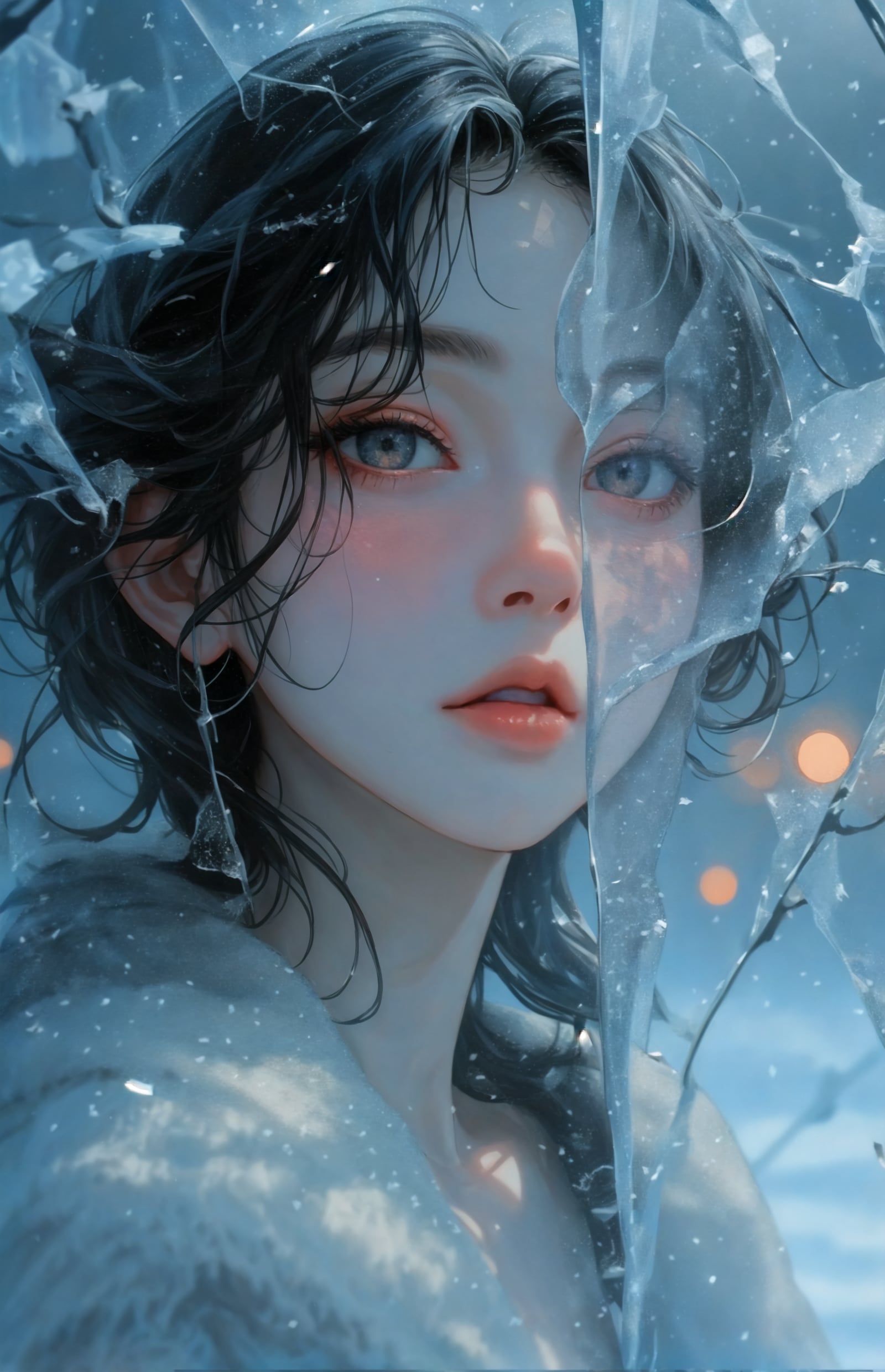 氷のガラス