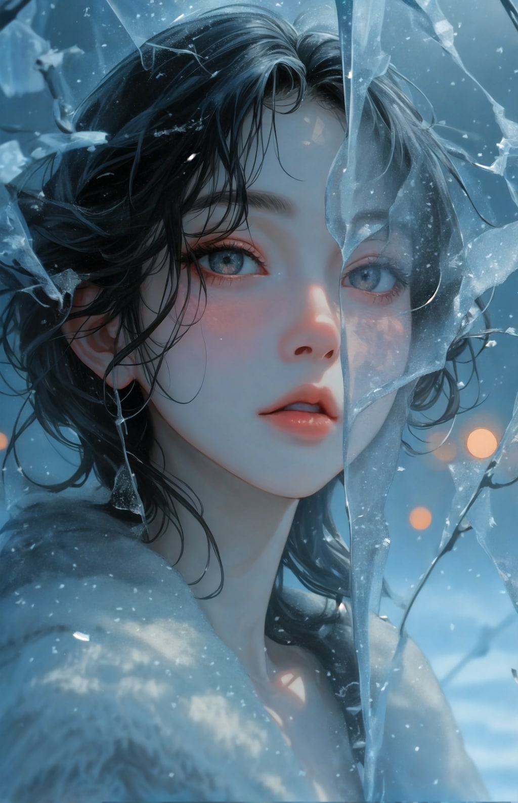 氷のガラス
