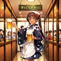 ミニ丈浴衣のウェイトレスさん Y603 3枚目