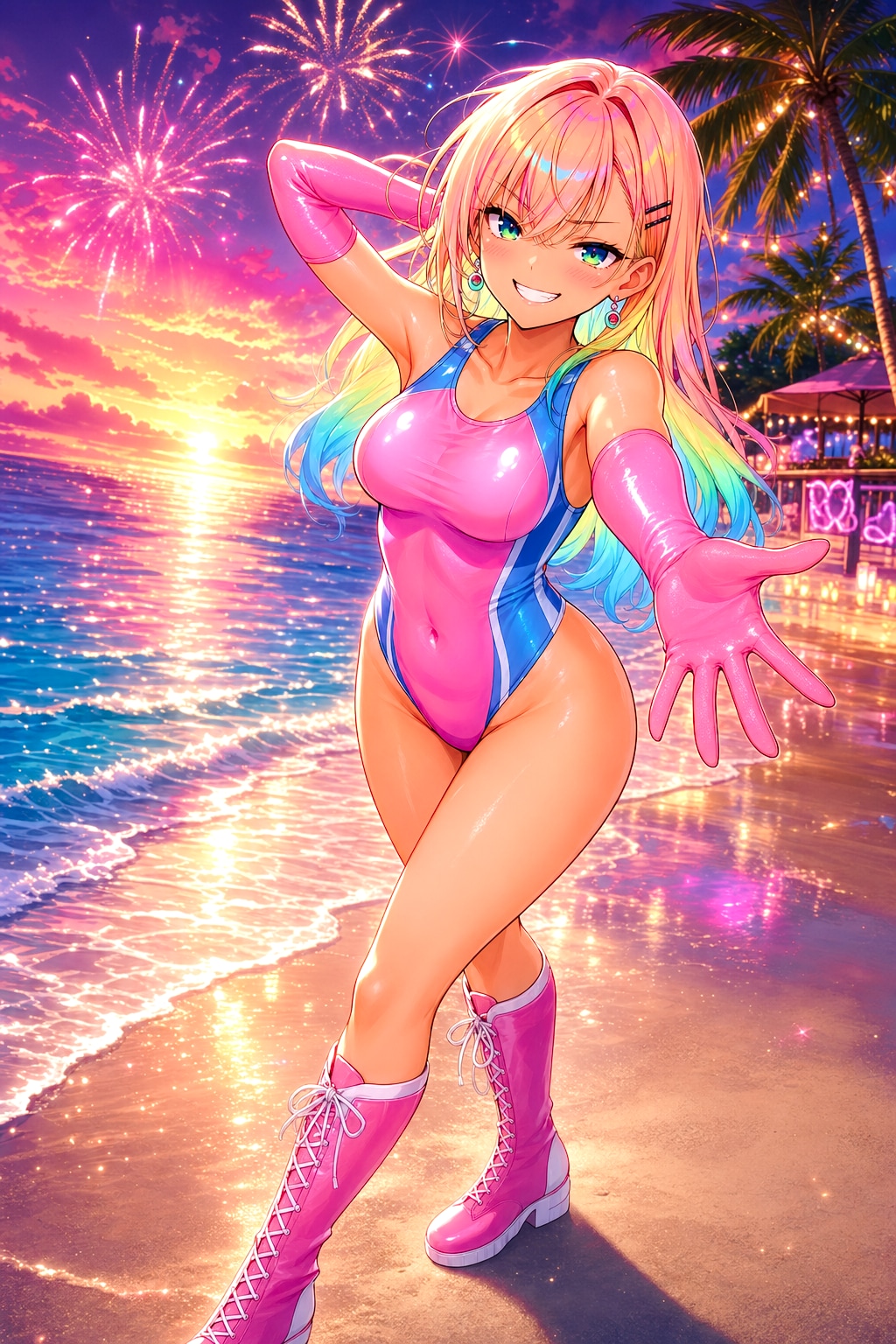 競泳ギャル×ビーチデート