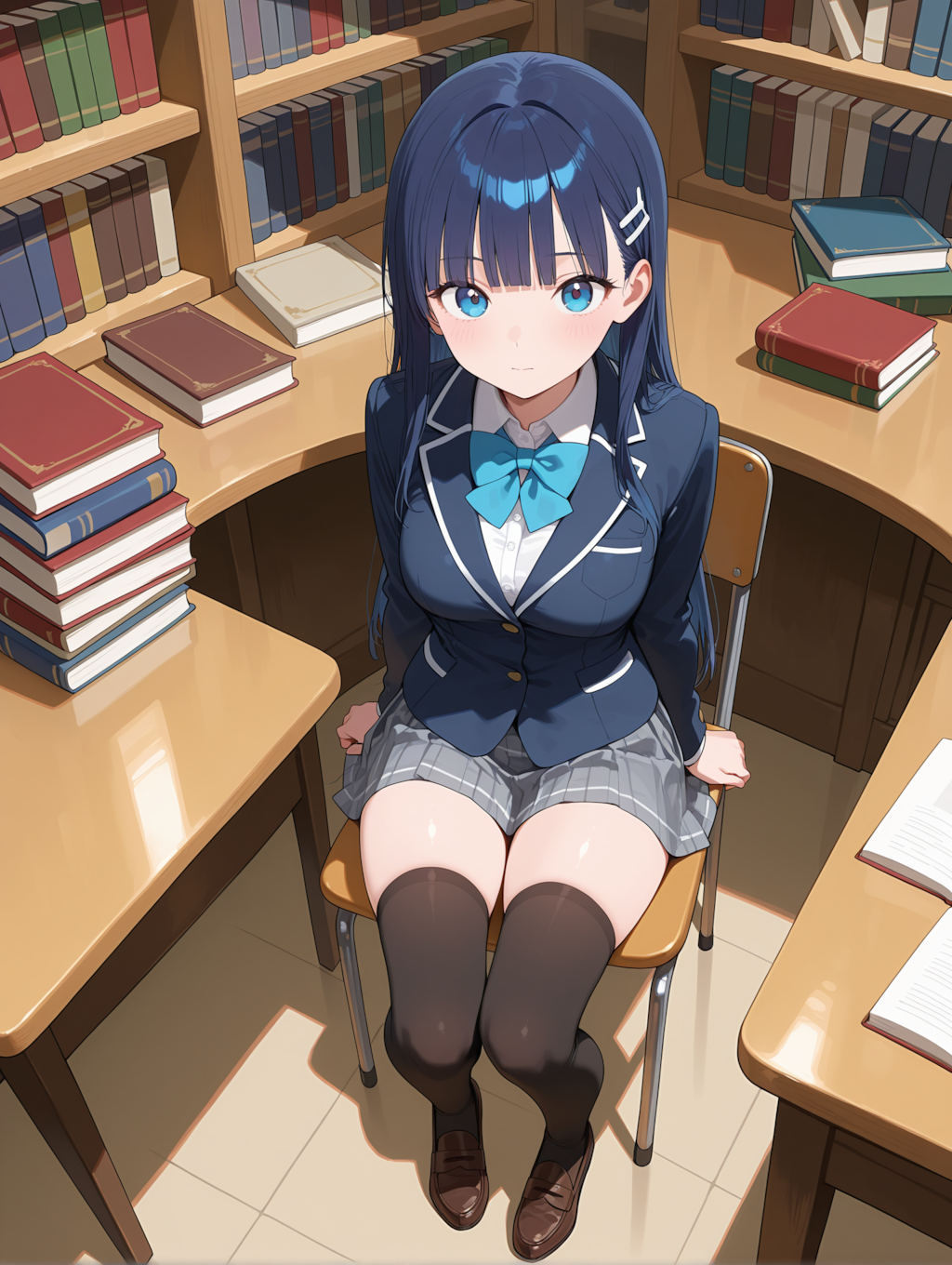 図書館にいるチサちゃん