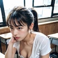 学校の胸チラ 2枚目