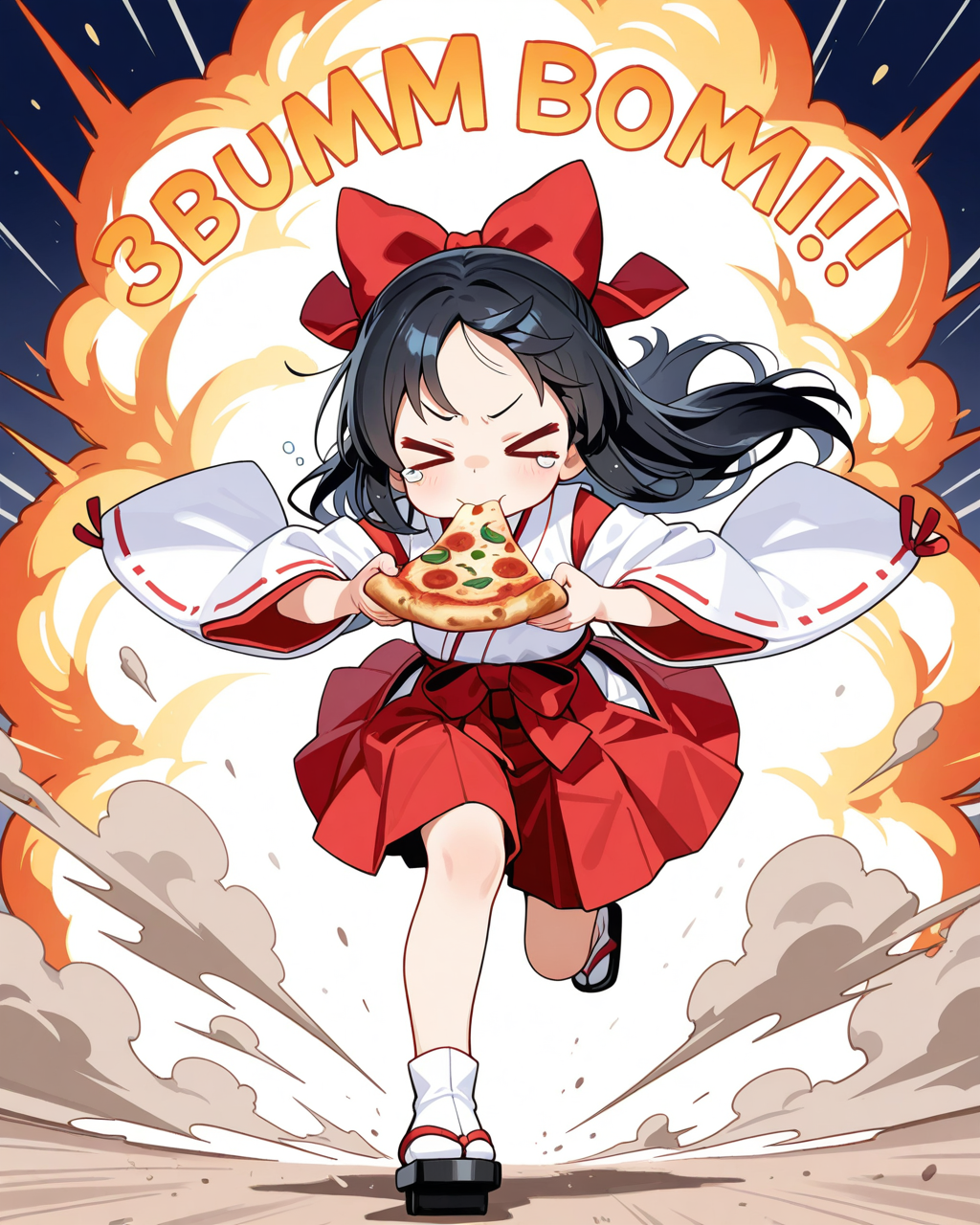 住職さんに叱られて、おピッツァしながら虎鼠神社へ帰るさくらちゃん！！