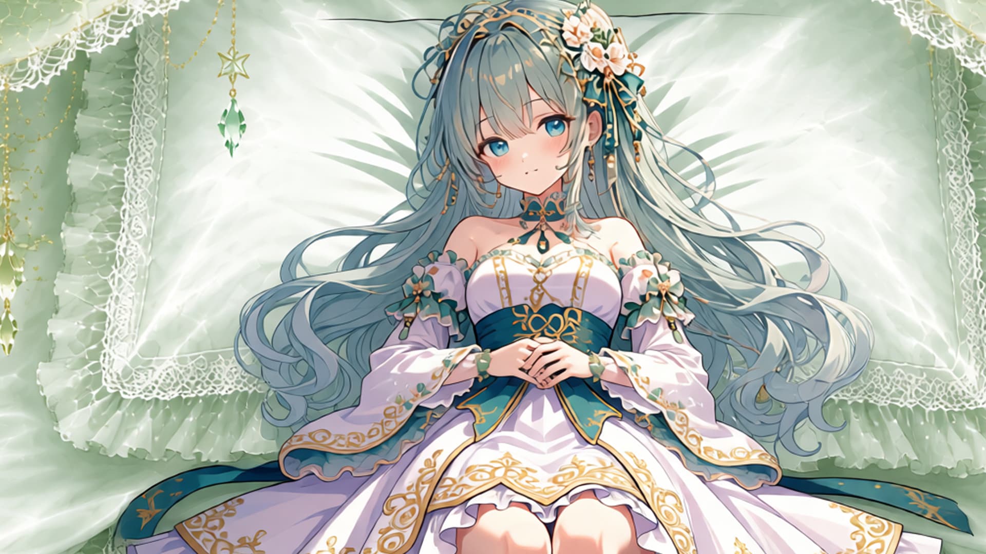 緑髪少女とドレス　その2