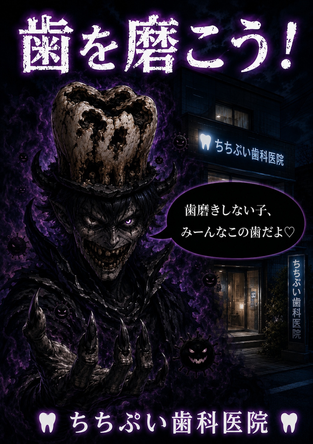 歯磨きの啓発ポスター