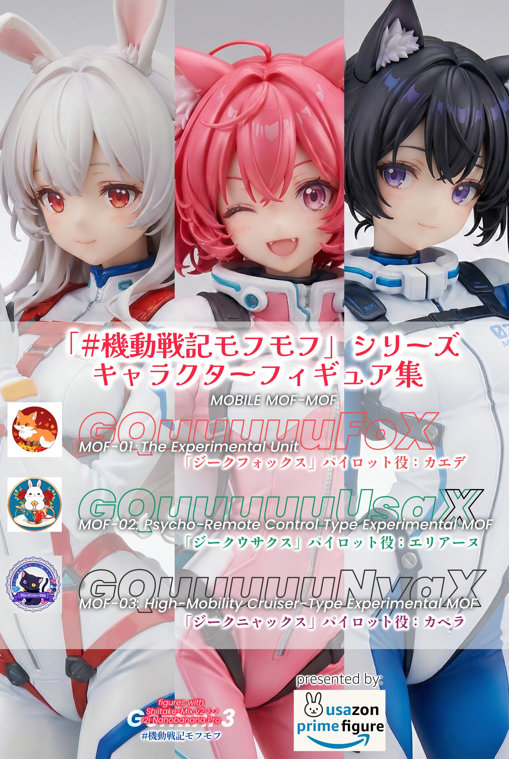 「機動戦記モフモフ」 キャラクターフィギュア集 | の人気AIイラスト・グラビア