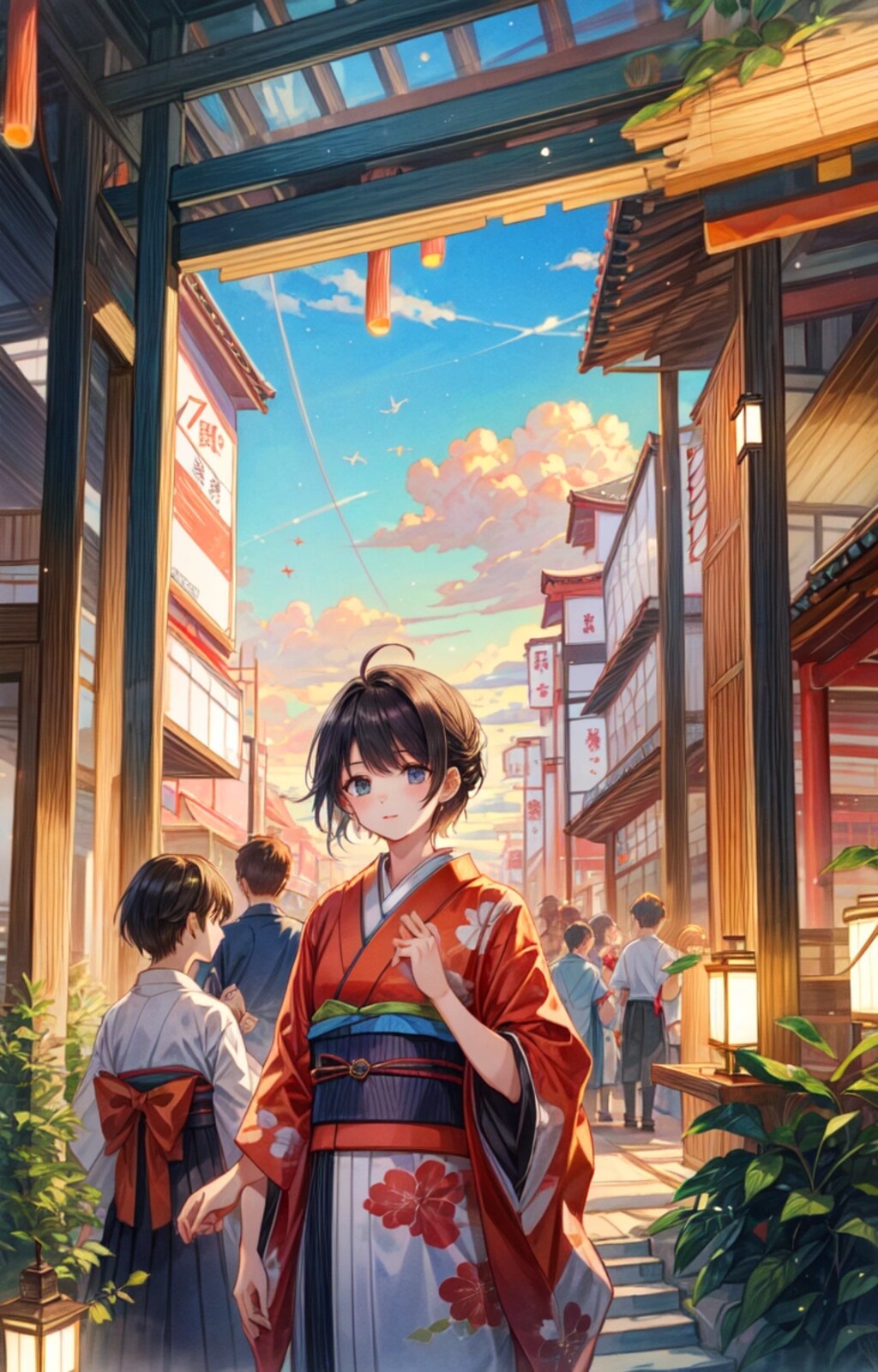 ラスボスが去って、平和になった街★(8枚)レトロモダン街シリーズ109