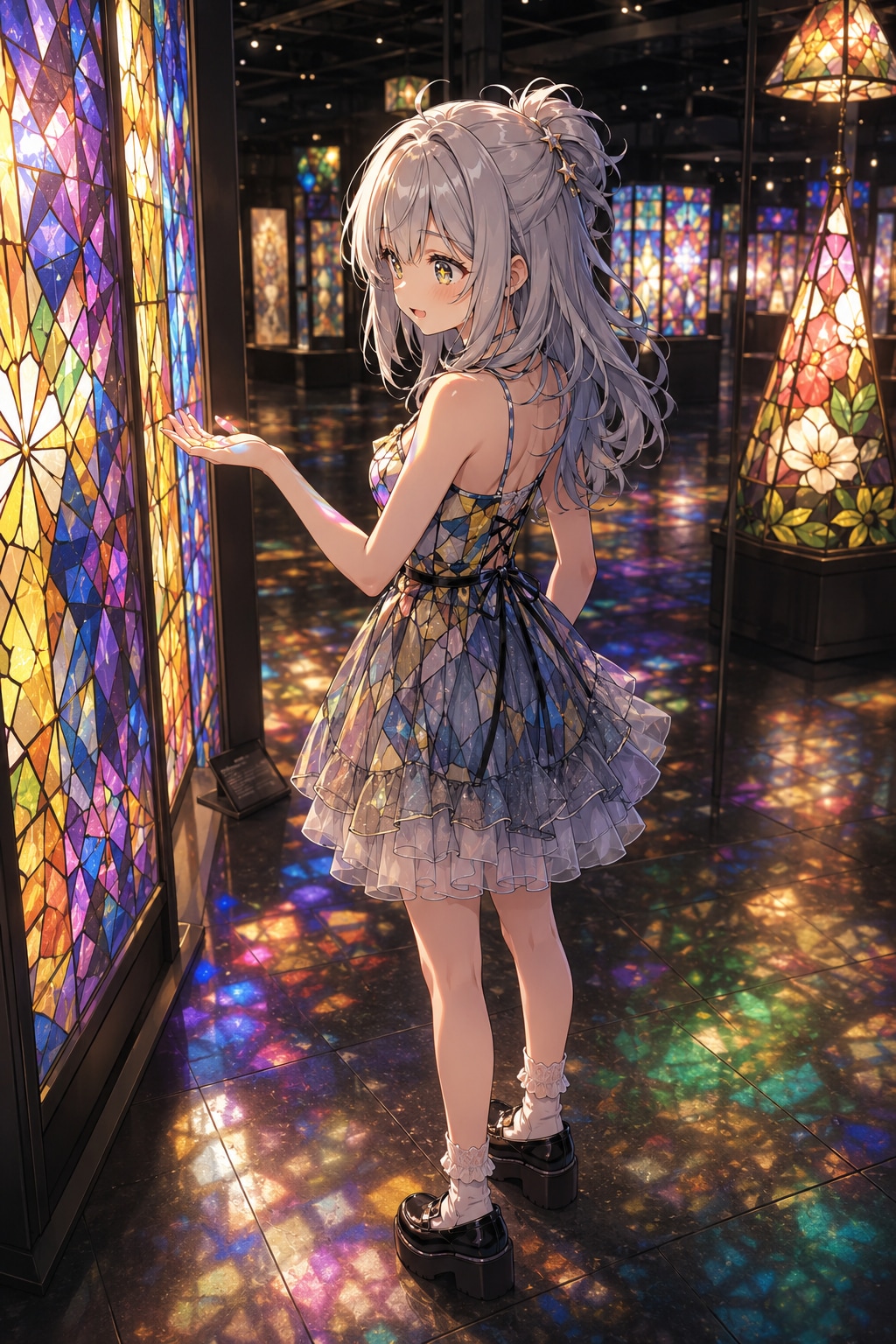 光の色が、手に降る