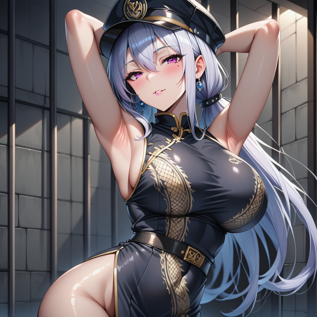 チャイナドレス×警察官