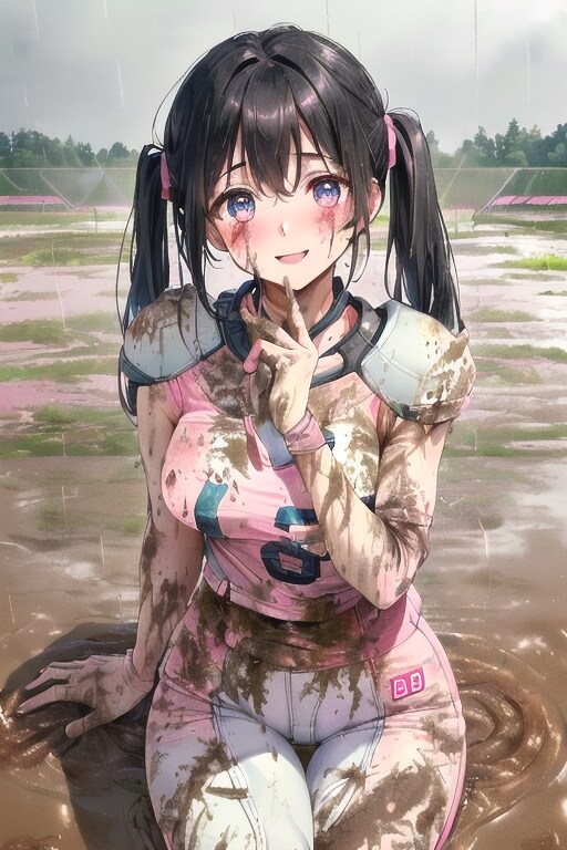 🏈泥まみれの女子アメフト 77