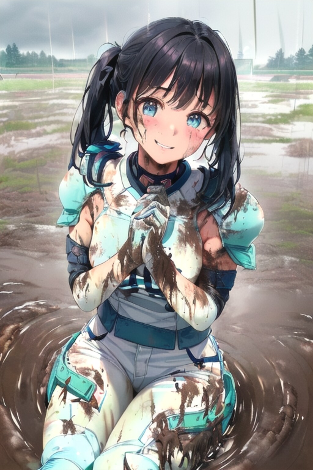 🏈泥まみれの女子アメフト 77