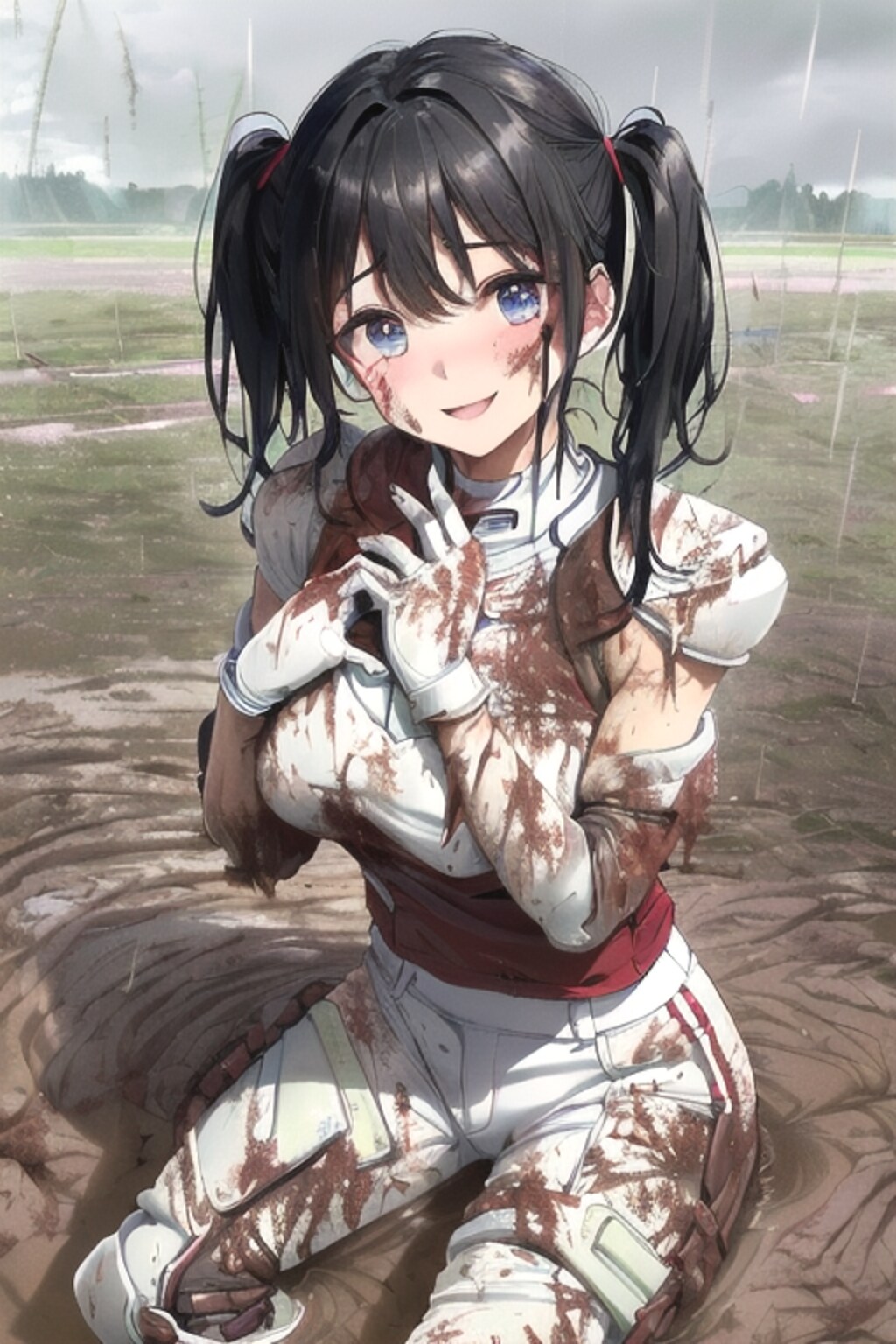 🏈泥まみれの女子アメフト 77