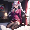 銀髪ツインテちゃん自室でリラックス2 2枚目