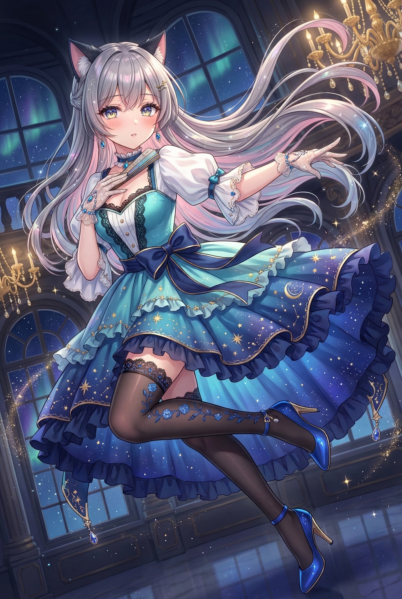 星屑猫姫の蒼き舞踏 | の人気AIイラスト・グラビア