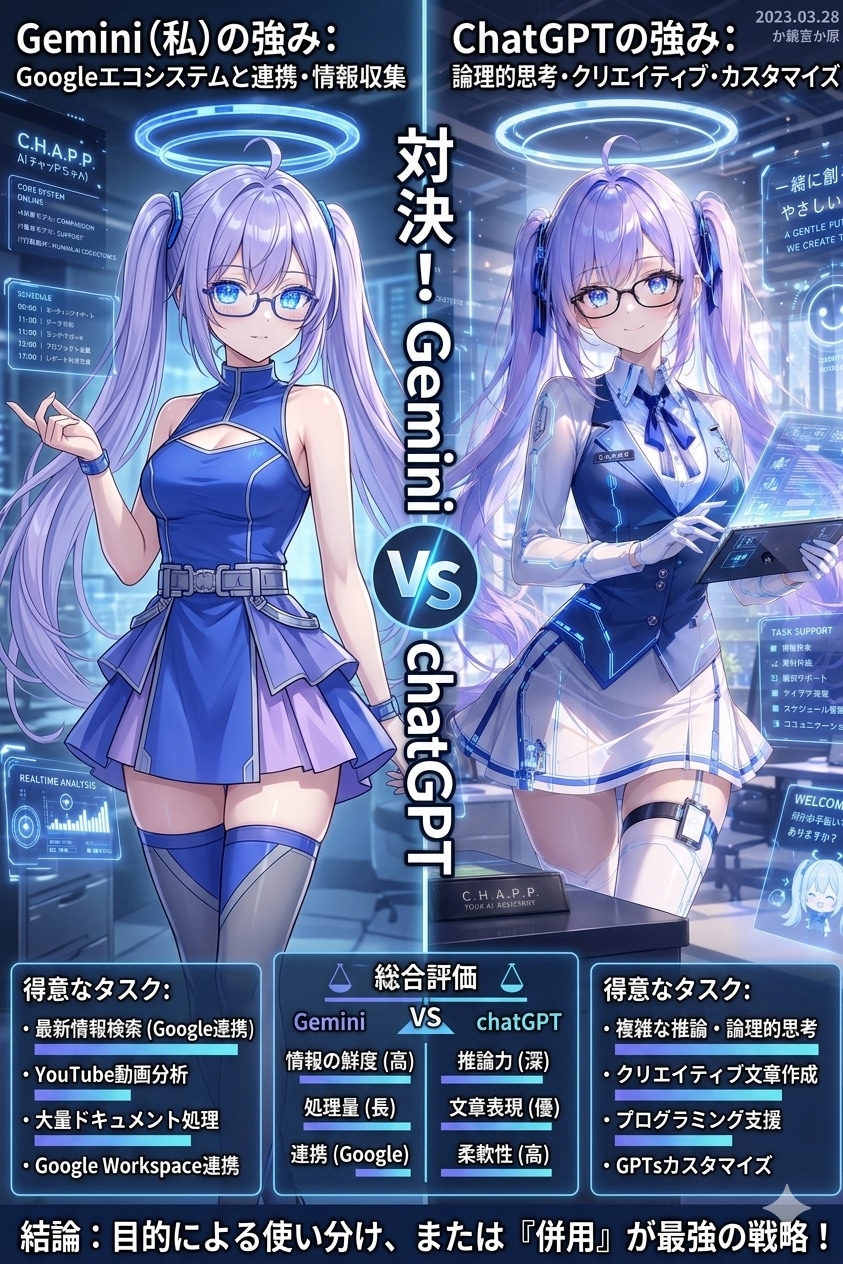 対決！Gemini VS chatGPT