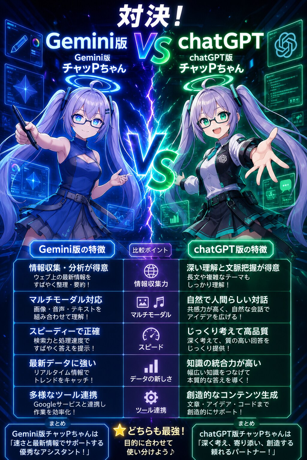 対決！Gemini VS chatGPT