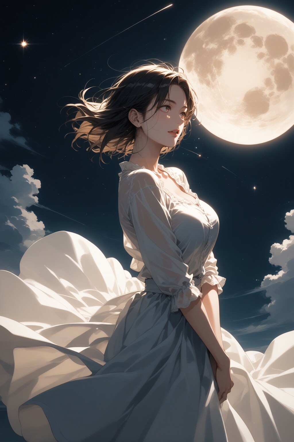 歩き出す月の螺旋を流星だけが空に舞っている