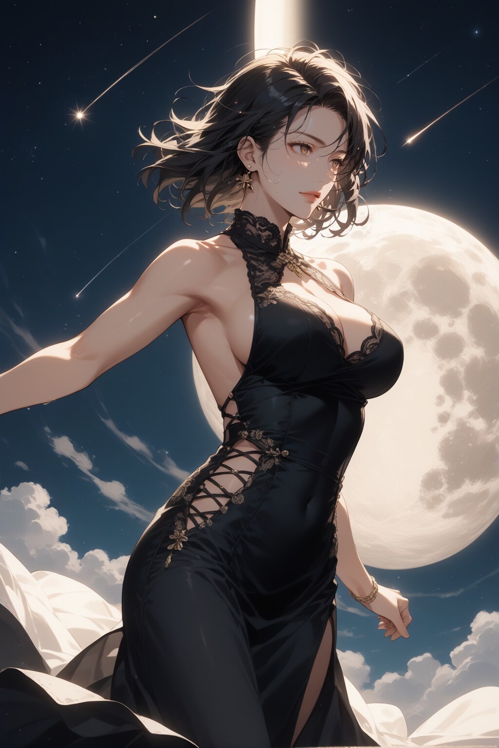 歩き出す月の螺旋を流星だけが空に舞っている