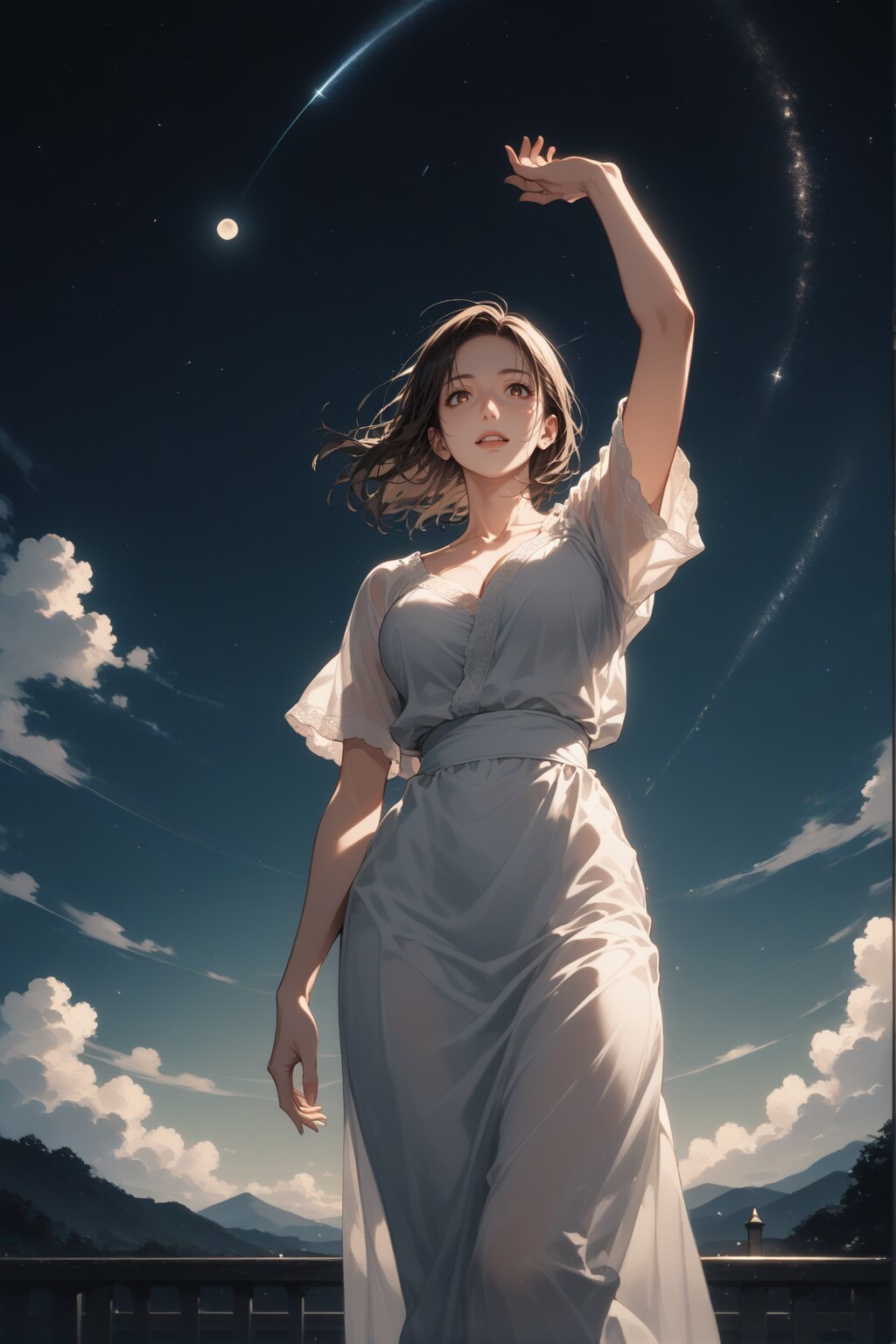 歩き出す月の螺旋を流星だけが空に舞っている