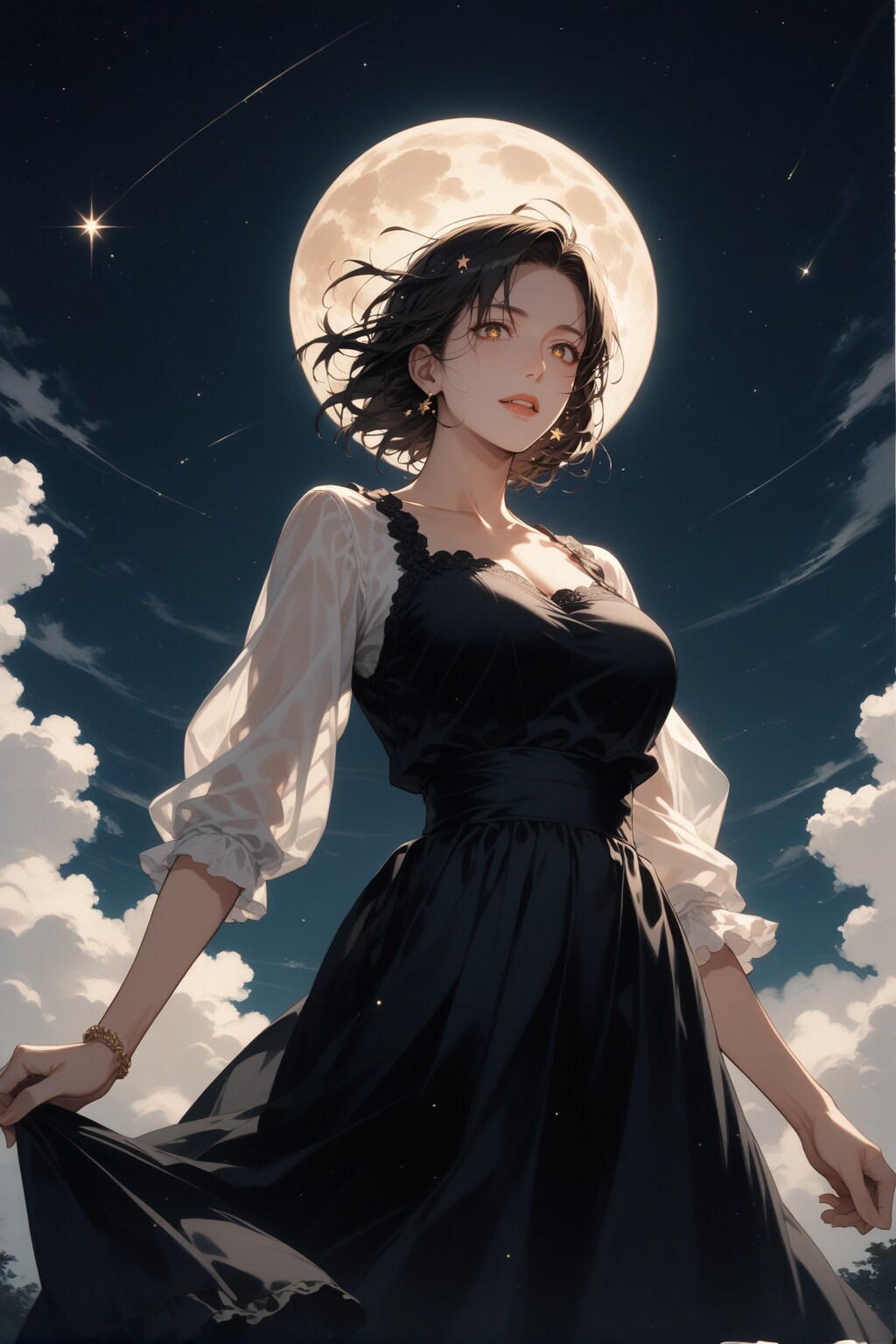 歩き出す月の螺旋を流星だけが空に舞っている