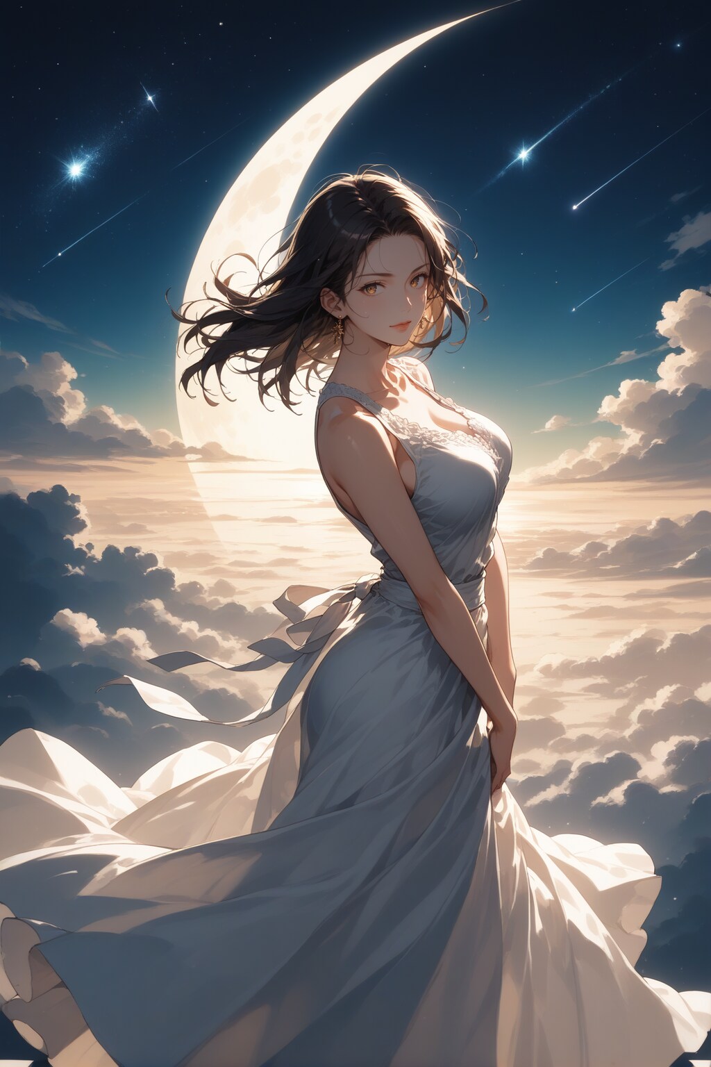 歩き出す月の螺旋を流星だけが空に舞っている