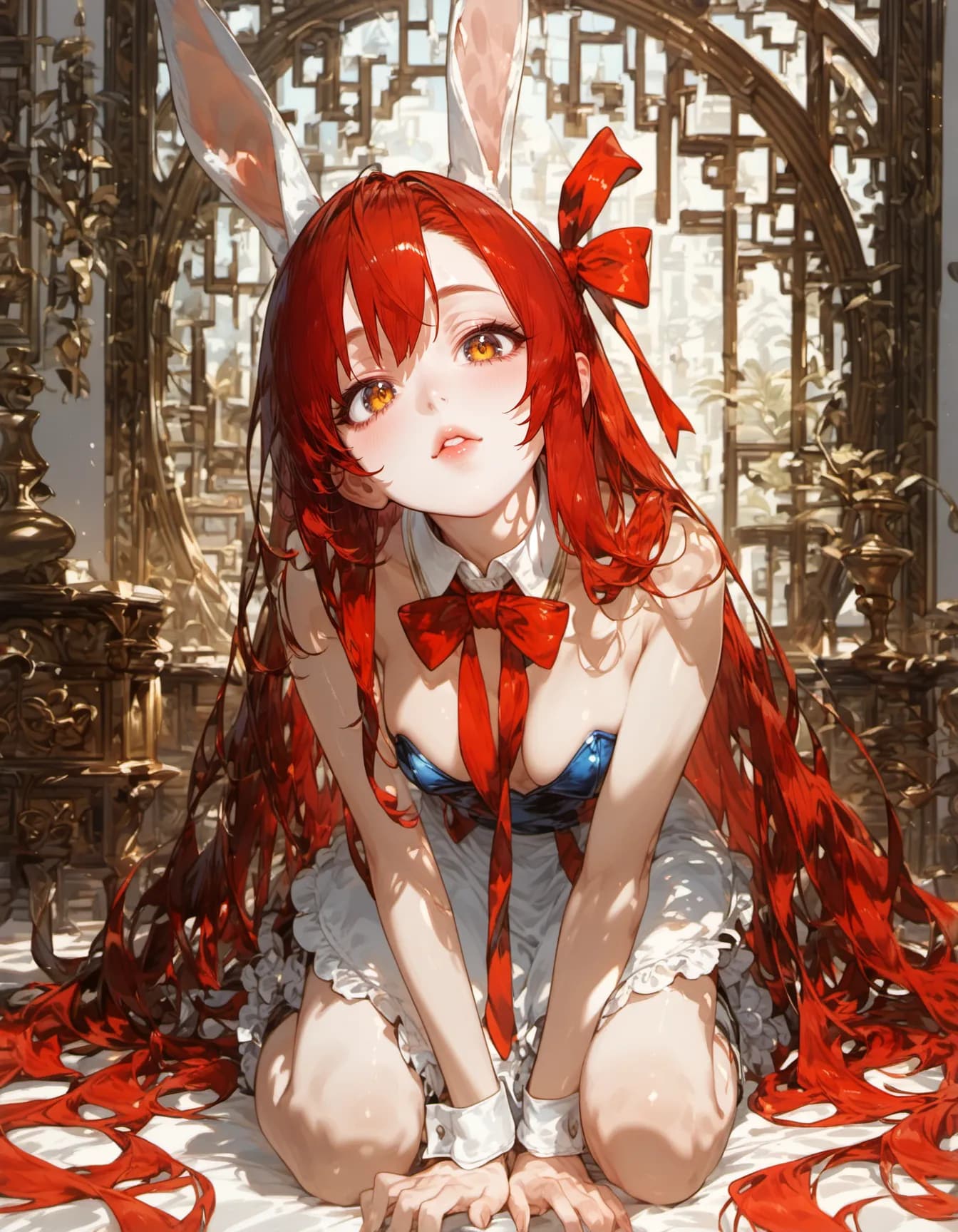 Red-Haired Bunny's Bow | の人気AIイラスト・グラビア