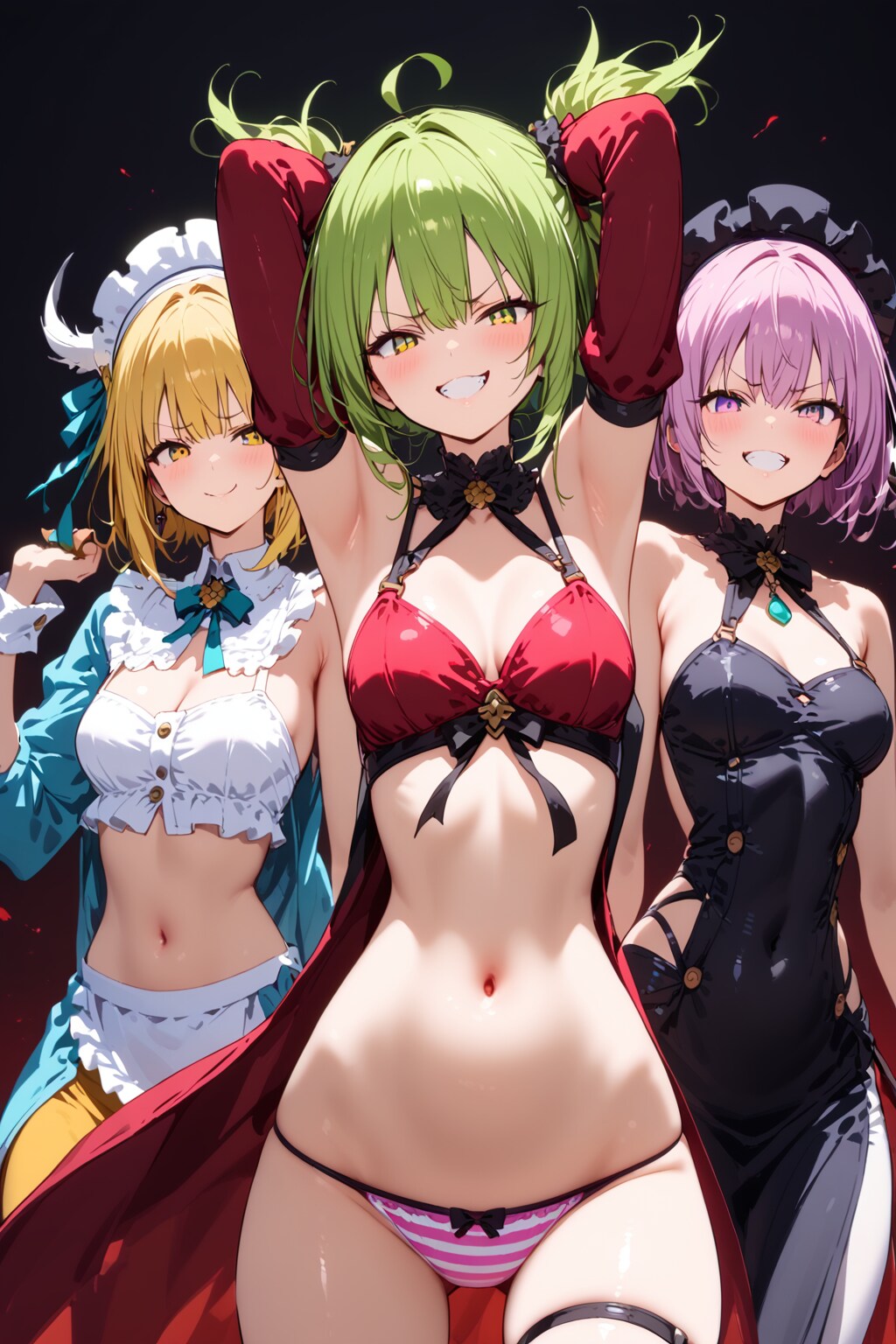 縞パンと邪悪な笑み