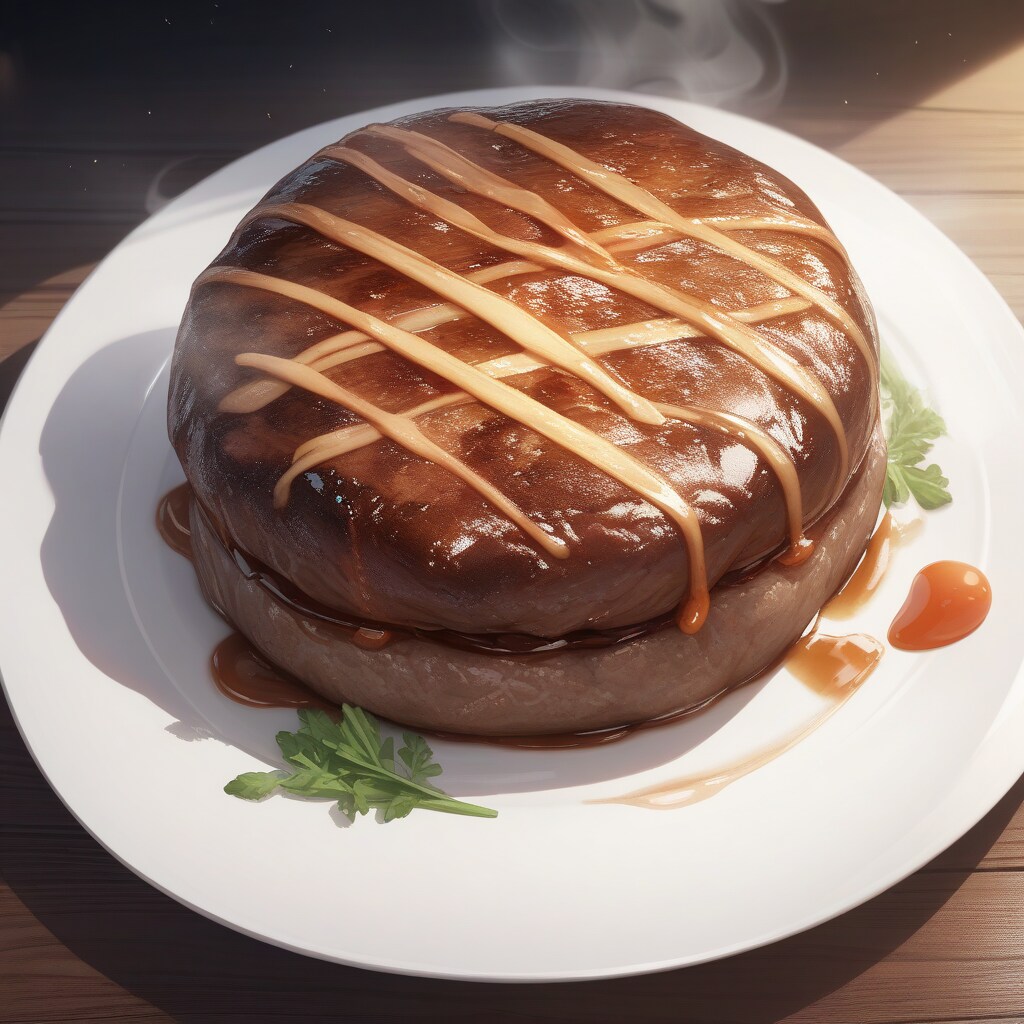 ハンバーグステーキ二段重ね