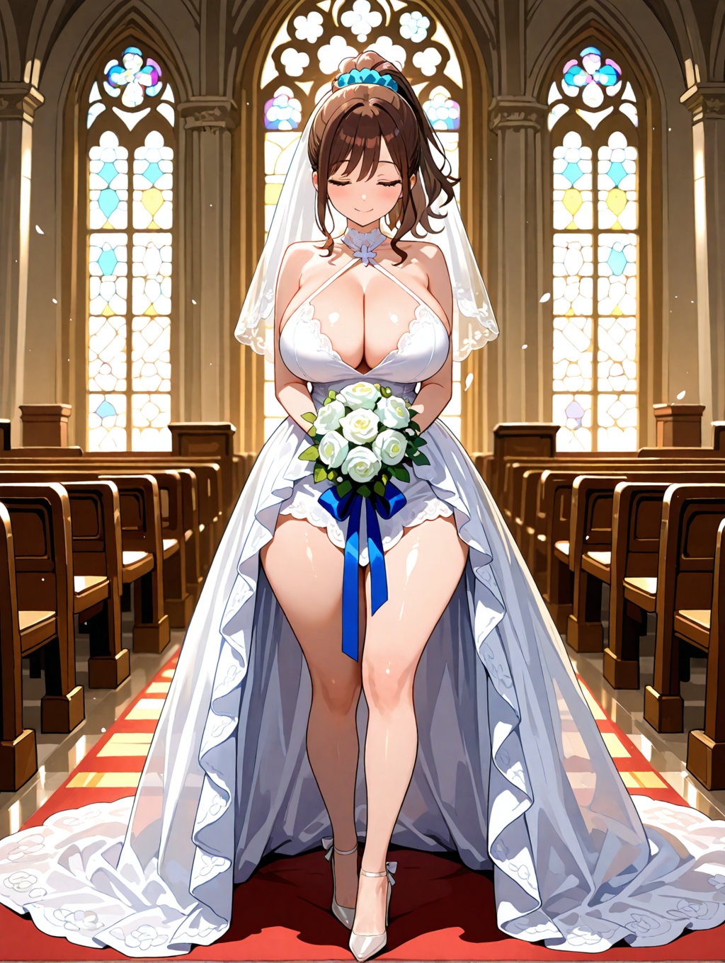 渓守さんにウェディングドレスの着せてみた