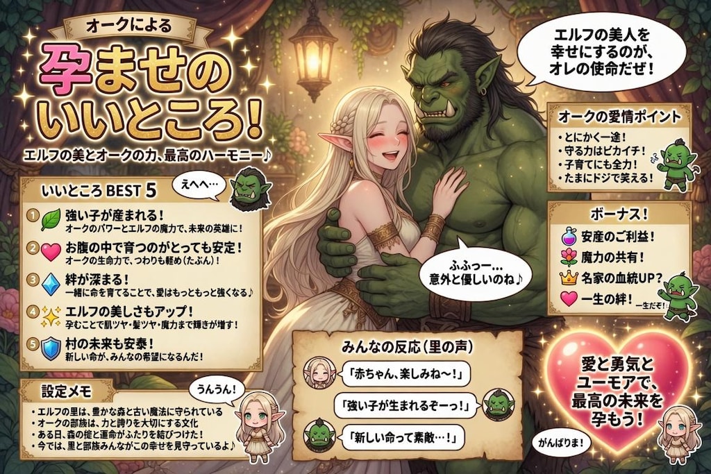 エルフさんの孕ませオークのいいところ解説画像