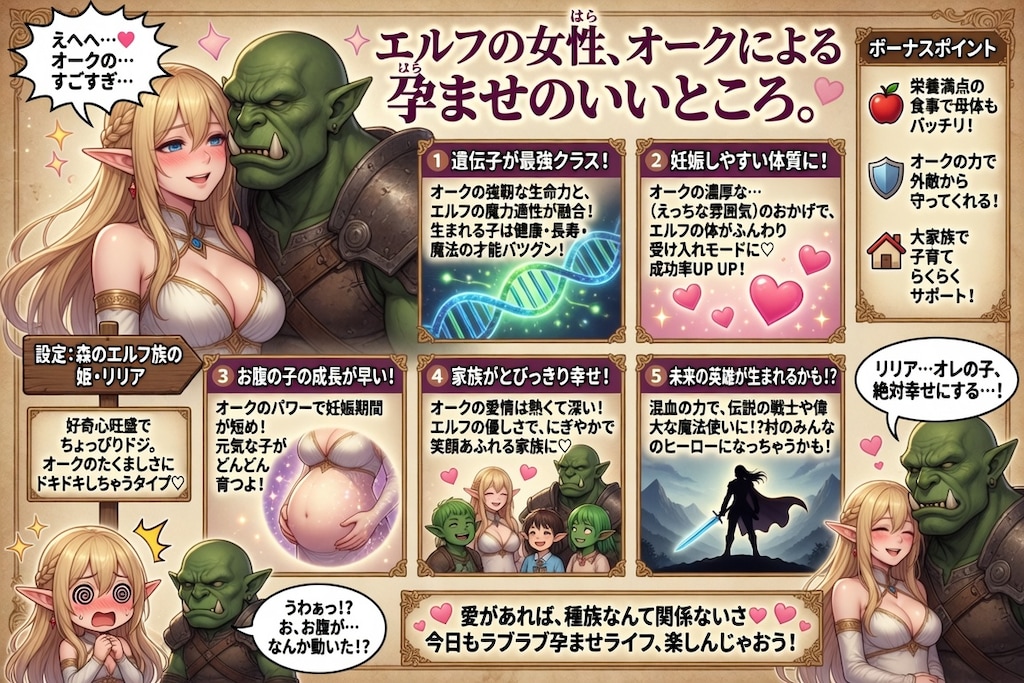 エルフさんの孕ませオークのいいところ解説画像
