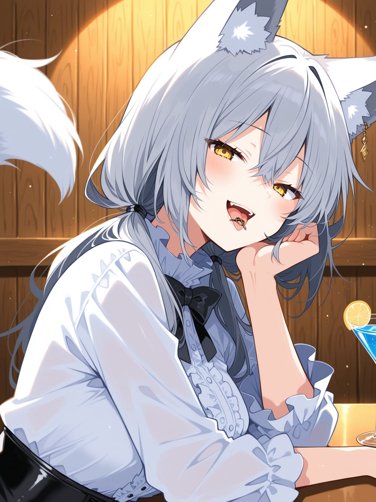 こっそり見せてくれる一発芸 | の人気AIイラスト・グラビア