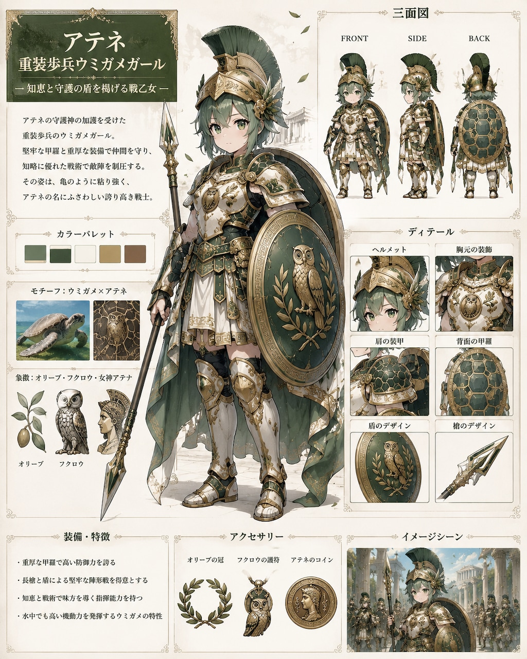 相談役室守備役 アテネ重装歩兵ウミガメガール
