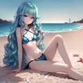 夏の海と美少女 8枚目