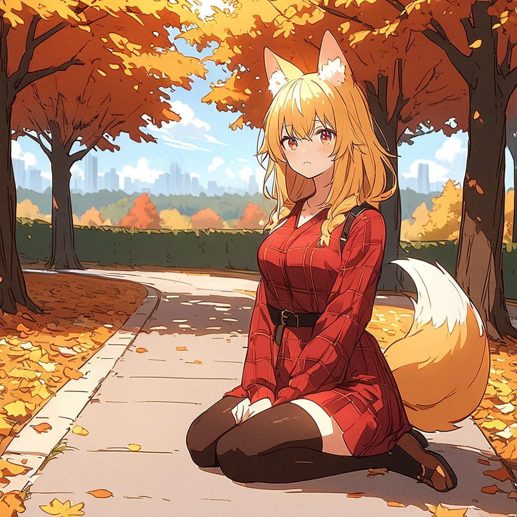 秋の公園 | の人気AIイラスト・グラビア