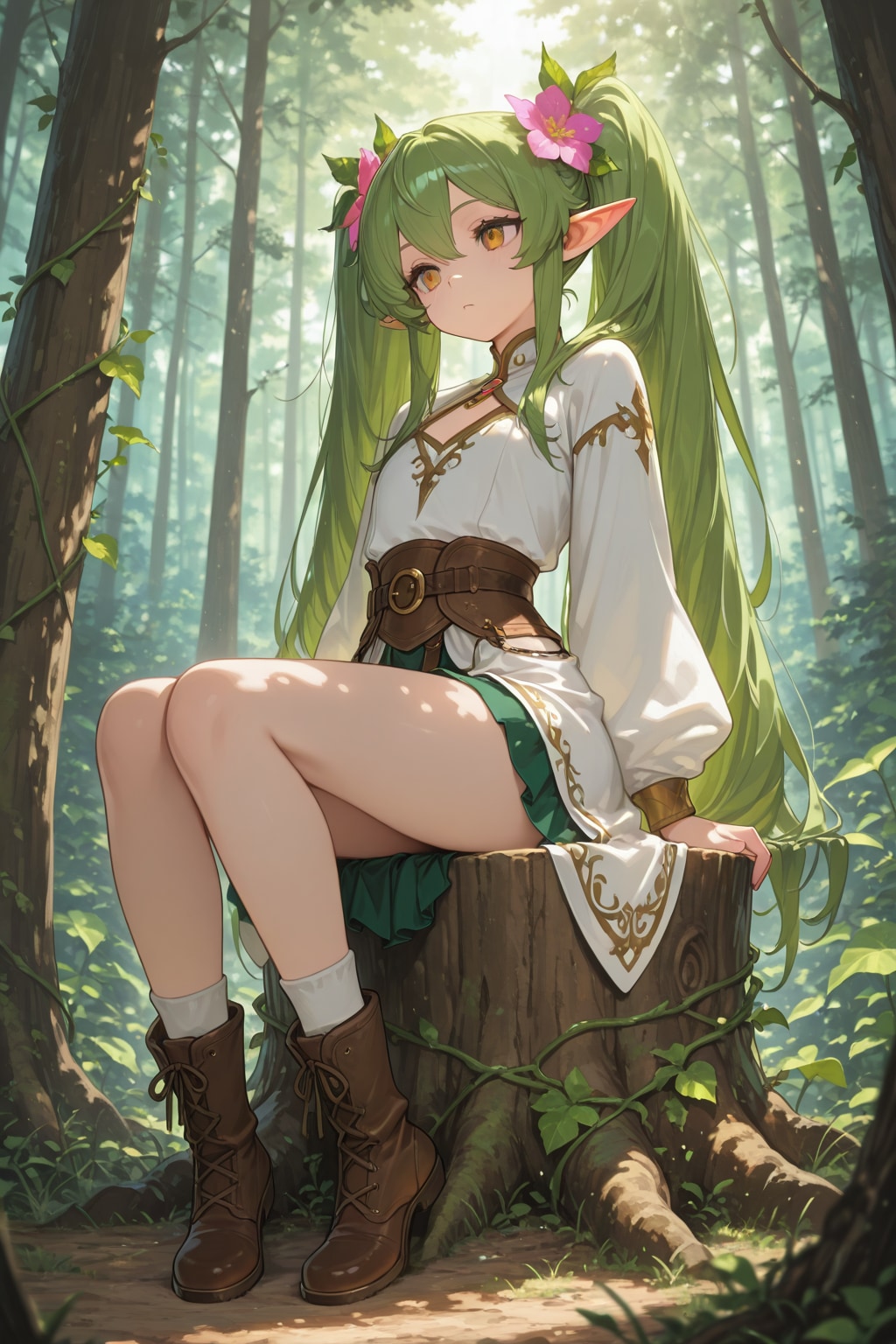 異世界での出会い　森で佇むドライアド 2