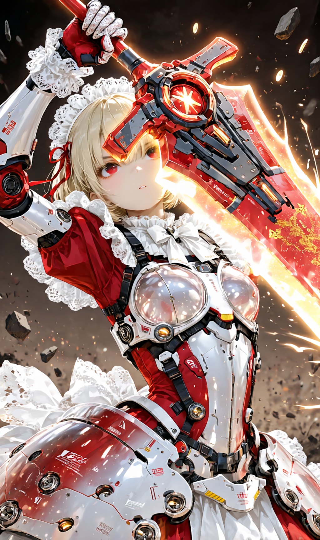 Armored Maid candy-red