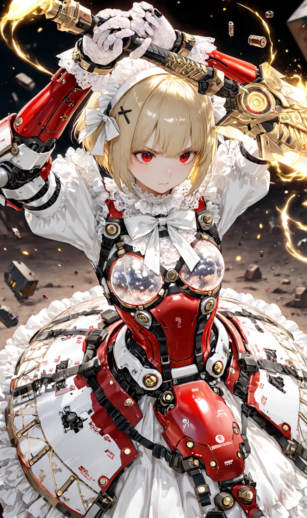 Armored Maid candy-red