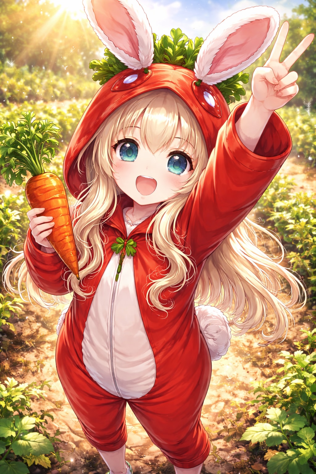 【#赤】人参のきぐるみを着る女の子（Seedream 5.0Lite）（ChatGPT）（GEMINI）（SDXL）