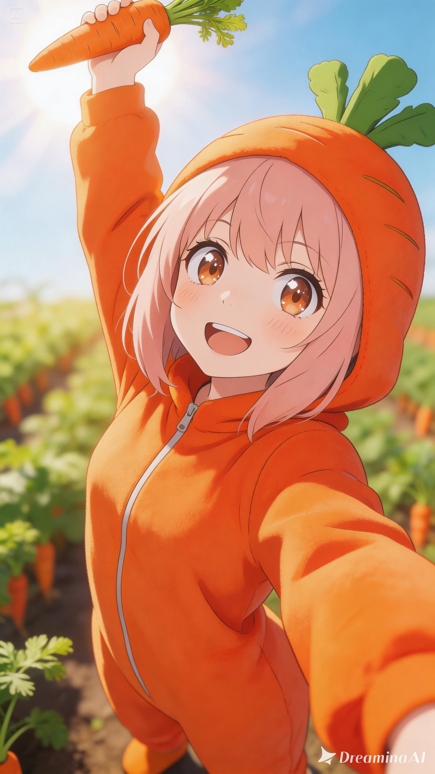 【#赤】人参のきぐるみを着る女の子（Seedream 5.0Lite）（ChatGPT）（GEMINI）（SDXL） | の人気AIイラスト・グラビア