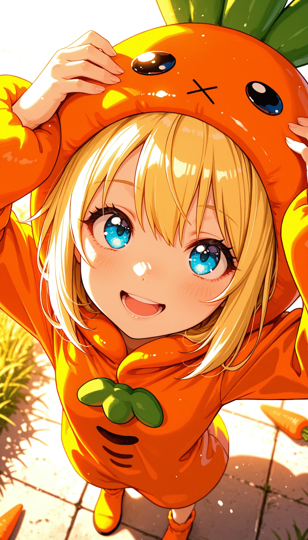 【#赤】人参のきぐるみを着る女の子（Seedream 5.0Lite）（ChatGPT）（GEMINI）（SDXL）